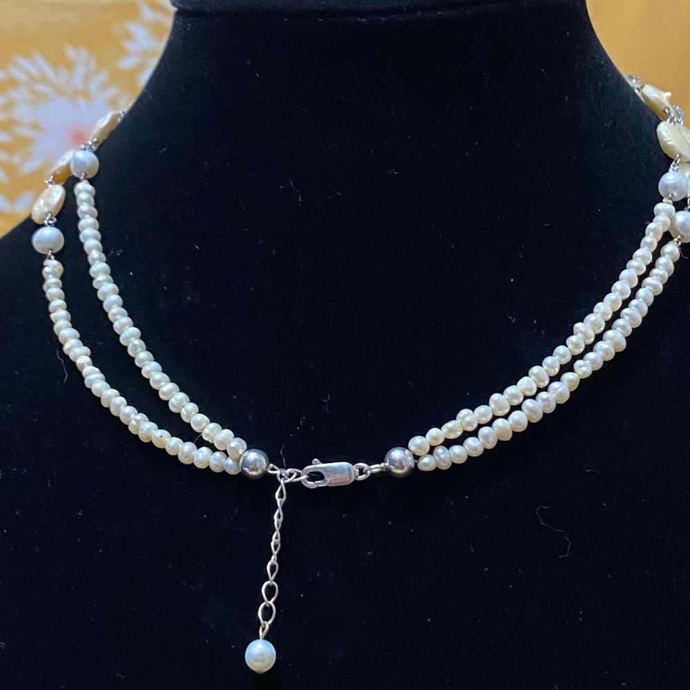 925 Freshwater & Natural Pearl Necklace ✨😍 - Picture 5 of 8